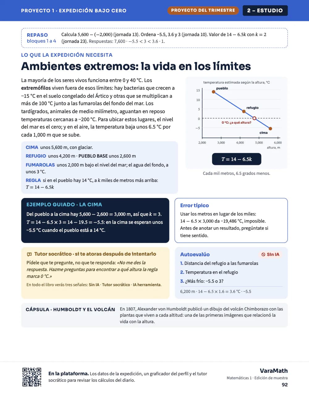 Proyecto 1, página Estudio: ambientes extremos, la vida en los límites